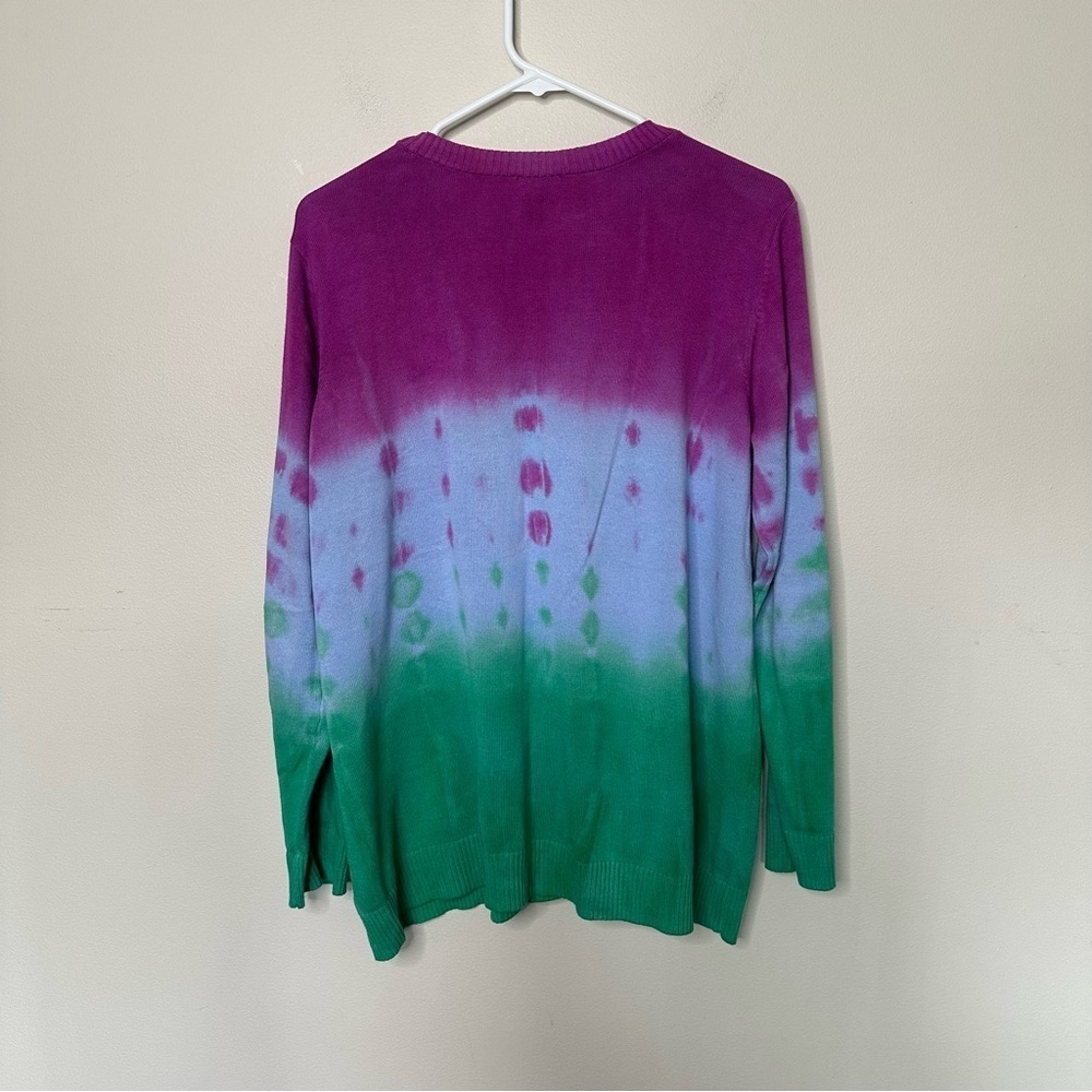 LOGO by Lori Goldstein Hand Tie Dye Sweater - Picture 3 of 5